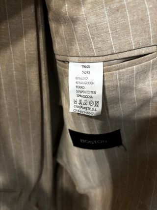 Traje de chaqueta a rayas para hombre