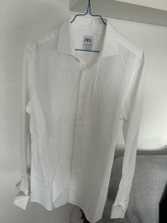 Camisa Zara Slim Fit Blanca
