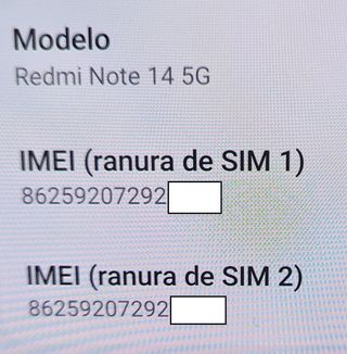 Xiaomi Redmi Note 14 5G 256GB Negro