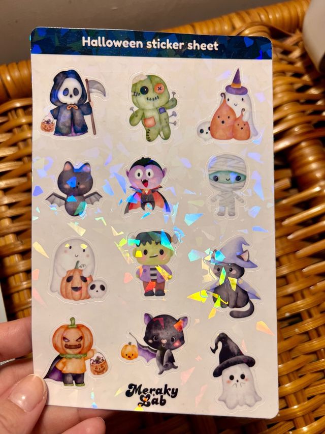 Foglio Adesivi Halloween - Personaggi Vari