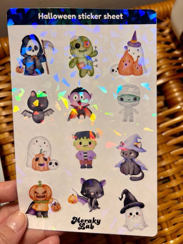 Foglio Adesivi Halloween - Personaggi Vari