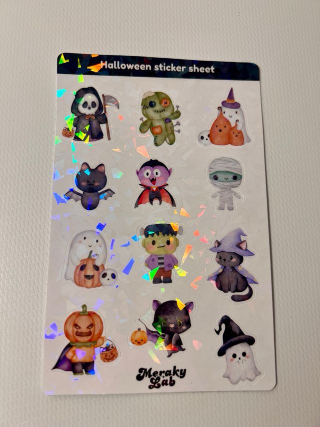 Foglio Adesivi Halloween - Personaggi Vari