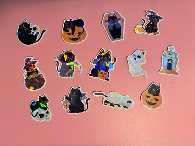 Adesivi Halloween Gatto Nero