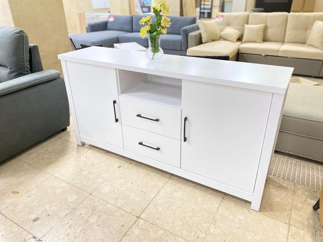 APARADOR MODERNO Y ELEGANTE COLOR BLANCO NUEVO