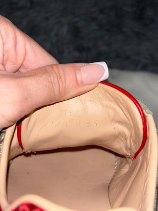 Zapatillas Gucci Beige y Rojo