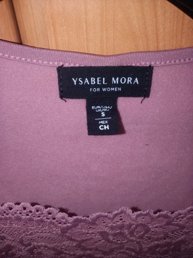 Camiseta térmica Ysabel Mora encaje rosa
