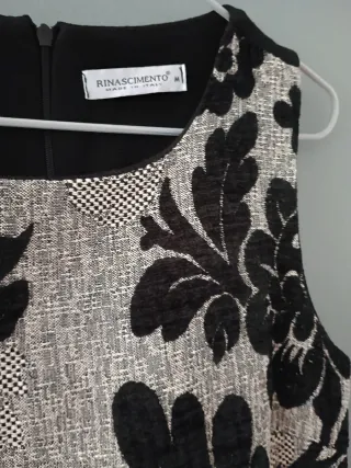 Vestido Renascimento Talla M Negro y Plateado