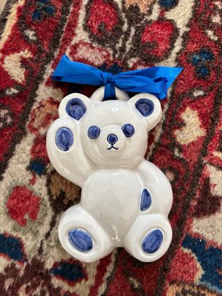 Formella Thun Orsetto Bianco Blu Vintage