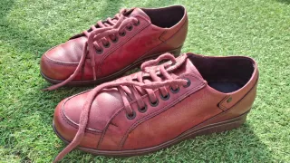 Zapatos Pitillos Burdeos Mujer Cordones
