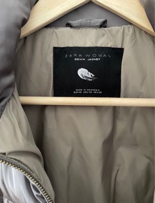 Plumas Zara Mujer Talla XS Gris