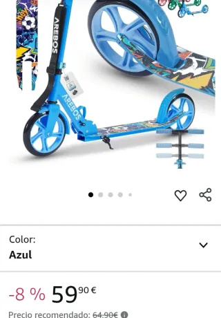 Patinete Arebos City Scooter Azul