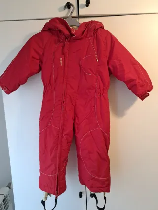 Mono/peto nieve rojo 2 años 86/96 cm