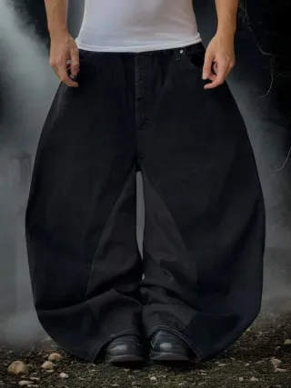 Pantalone baggy pants JNCO style y2k ricamato