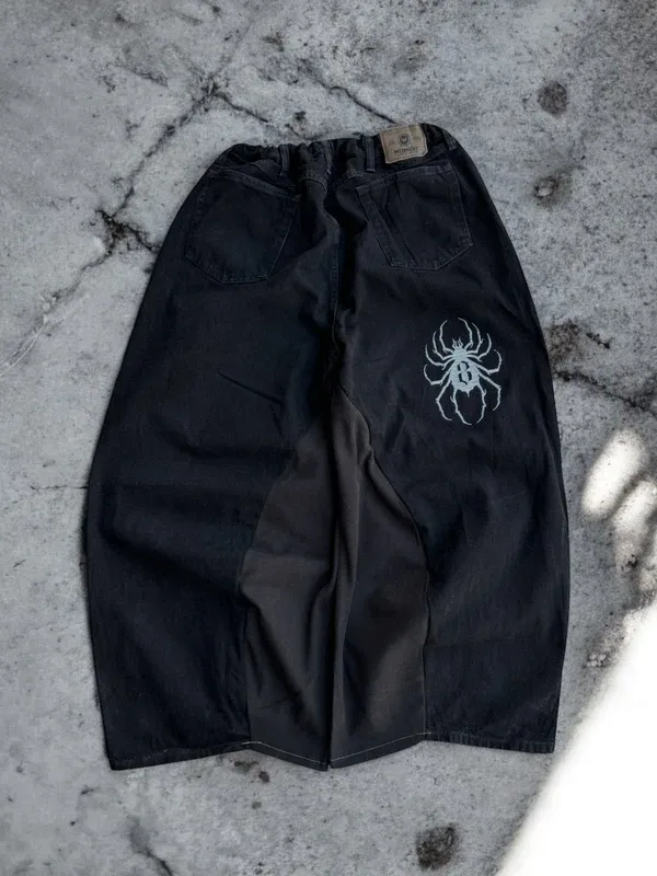 Pantalone baggy pants JNCO style y2k ricamato