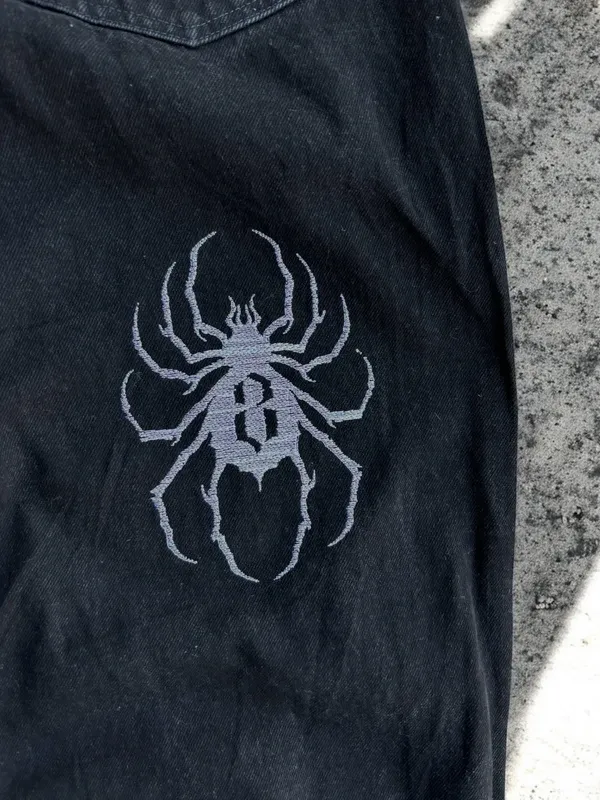 Pantalone baggy pants JNCO style y2k ricamato