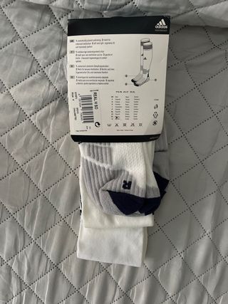 2 pack medias blancas Adidas Real Madrid Tall43-45
