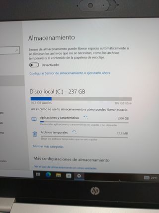 Ordenador portátil HP i5 Plata