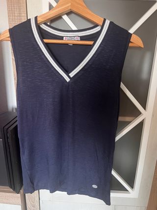 Camiseta tirantes LOSAN azul y blanco
