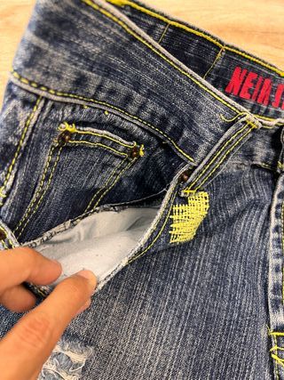 Neik Jeans Wear Vintage Distressed Denim Shorts