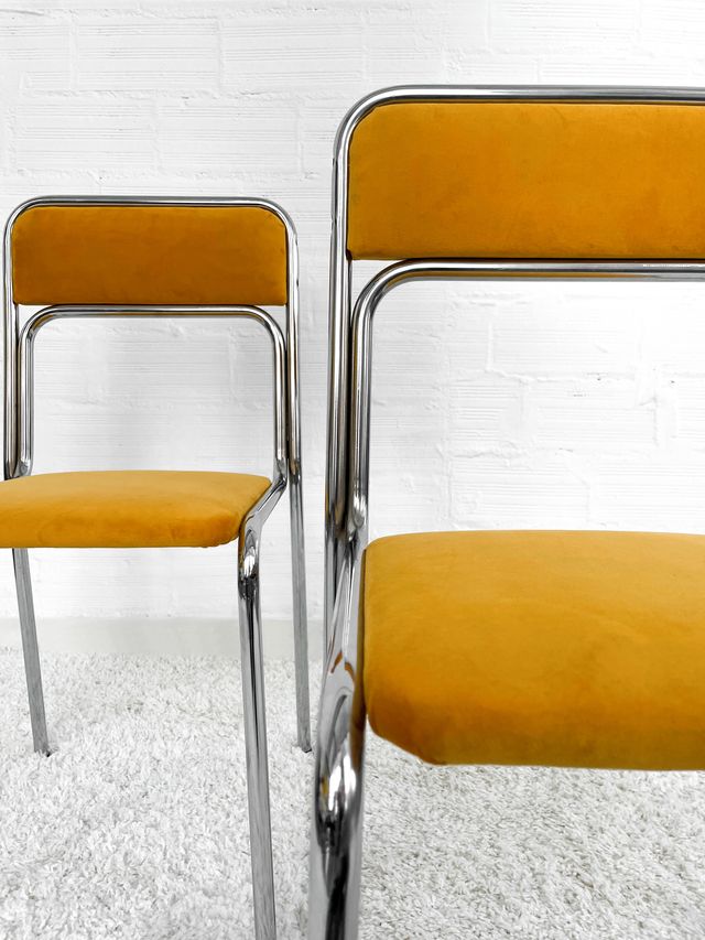 SILLAS BAUHAUS MOSTAZA. ITALIA 70s