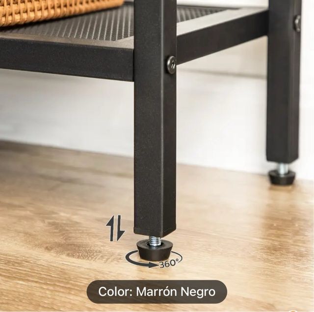 Mueble recibidor madera y metal