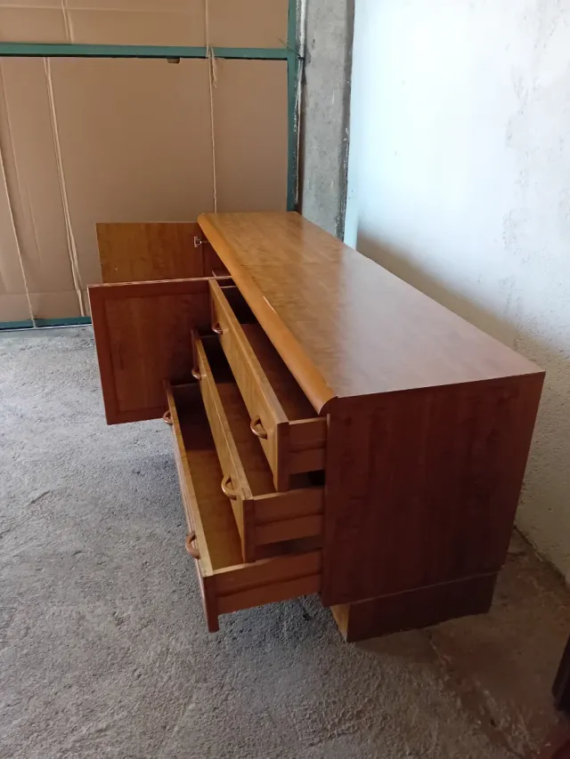 Mueble auxiliar, 2 piezas en madera