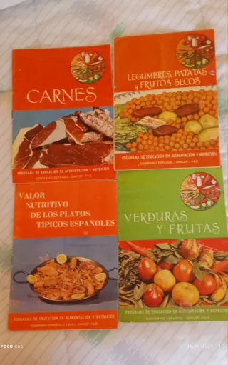 Libros antiguos alimentación UNICEF-FAO