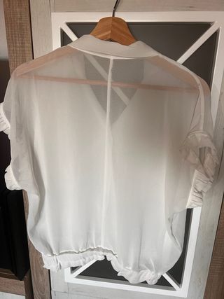 Camisa transparente blanca talla única