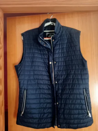 Chaleco acolchado azul talla XXL