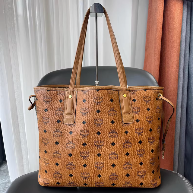 Borsa MCM beige/marrone da donna