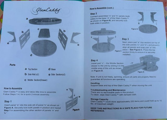 Organizador de cosméticos giratorio