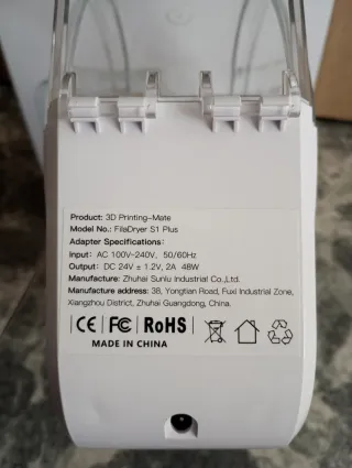 Secador de Filamento Sunlu FilaDryer S1 Plus