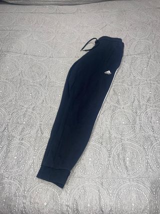 Pantalón Adidas Negro con Rayas Blancas