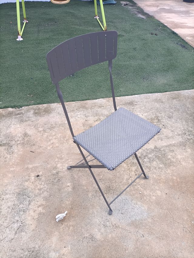 8 Sillas de Jardín Metálicas Apilables