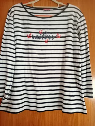 Camiseta Rayas Anclas Talla XXL