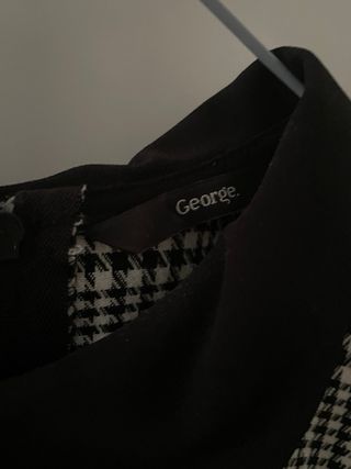 Vestido estampado pata de gallo con cuello Peter P