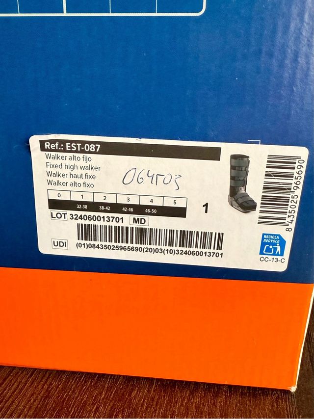 Bota Walker Orliman Fijo Negra