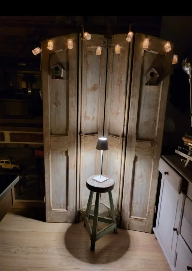 BIOMBO DE MADERA, PORTICÓN Reciclado 92,2×210cm