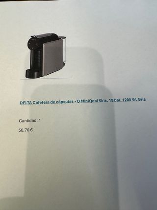 Cafetera Delta Q MiniQool Gris