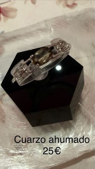 Anillos minerales naturales plata 925 ajustable 