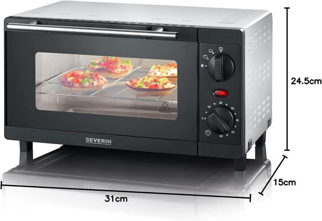 SEVERIN Mini horno tostador con grill, 800W. 9L.