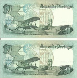 Billete 20 Escudos Portugal 1978.