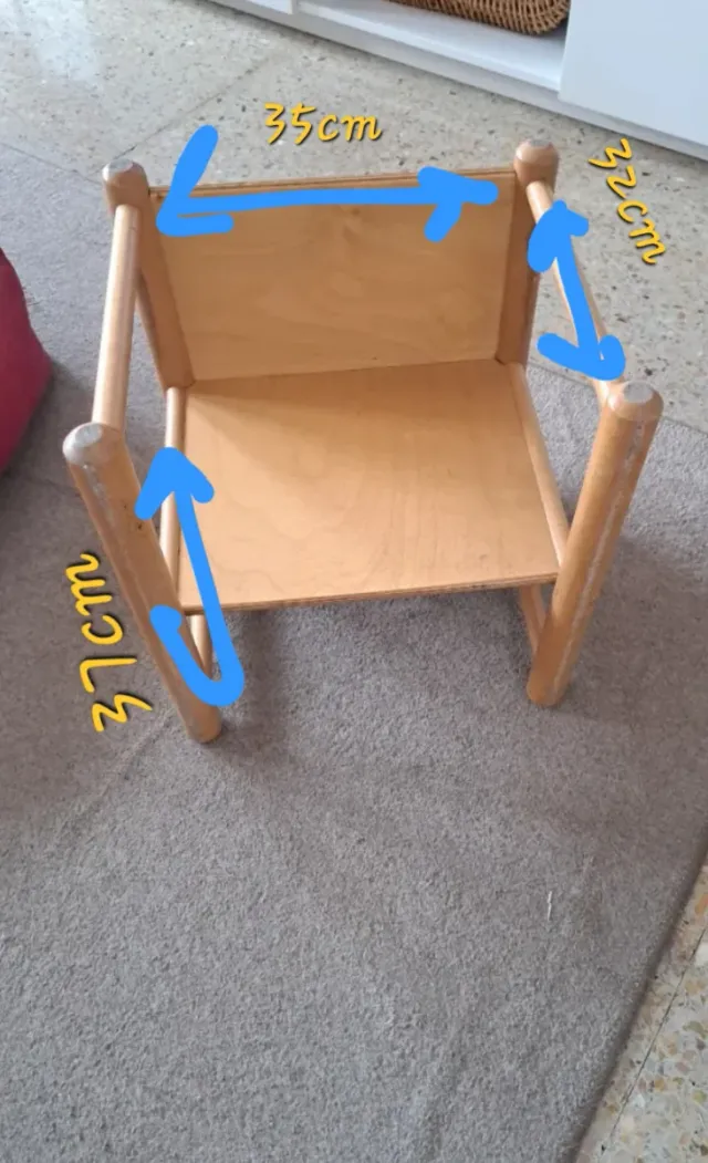 Silla infantil madera