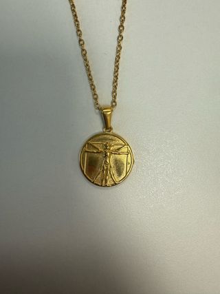 Colgante Vitruvio Bañado en Oro