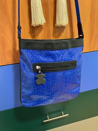 Bolso bandolera Tous original azul y negro