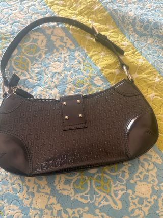 Bolso piel auténtica negro
