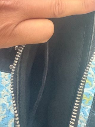 Bolso piel auténtica negro