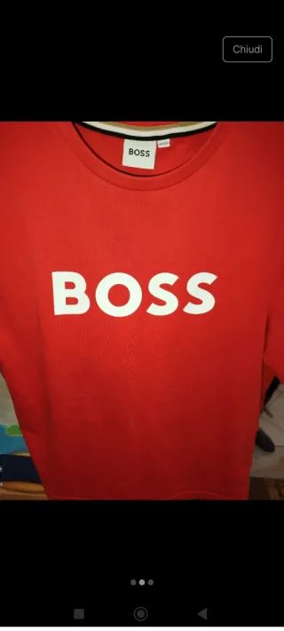 T-shirt Boss Bambino Rossa Taglia 10