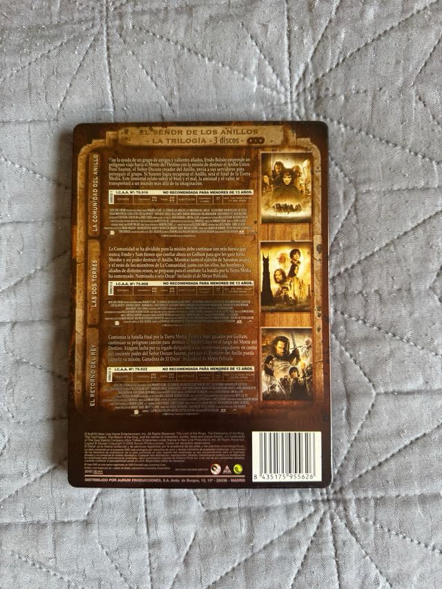 trilogía DVD el señor de los anillos