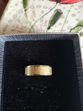 Anillo Acero Inoxidable Hombre Dorado